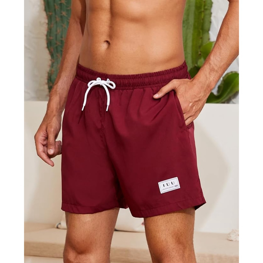 Men’s IUU Swim Trunks with Compression Liner – Burgundy – Size XL – NWT - Picture 2 of 10